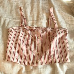 Brandy Melville button-up crop top